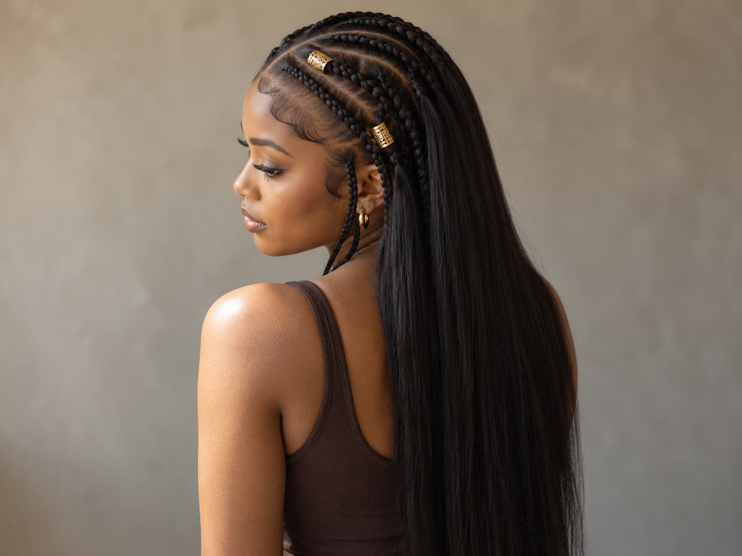 Fulani Braids & Sew-in Weave